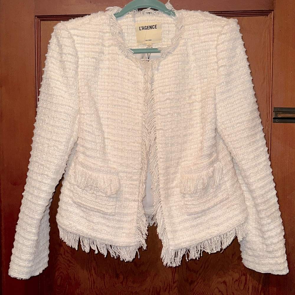 L'AGENCE Angelina Tweed Blazer size 8 New with Tags